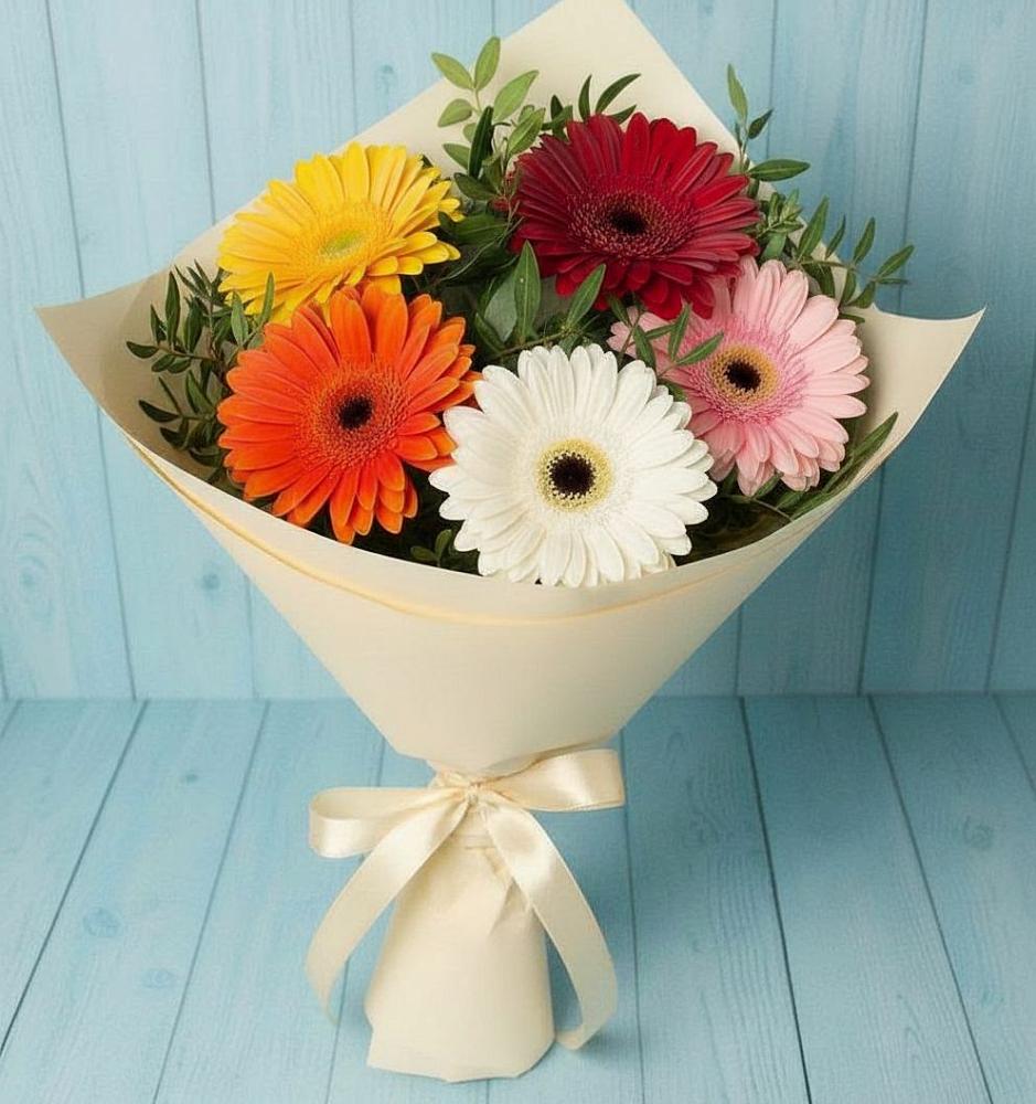 Букет цветов из: Герберы в Ирклиевская