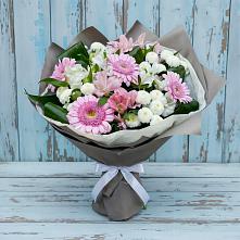 Букет цветов из:  Герберы, Альстромерии и Хризантемы #REPLACE_PRED# Ирклиевская