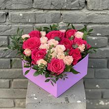 Цветочная композиция из Розы в коробке в Ирклиевская