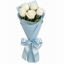 Букет 5 Белых роз Проуд в Ирклиевская