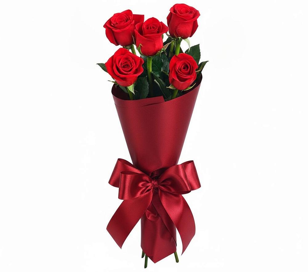 Букет 5 Красных роз Эдлесс Лав в Ирклиевская