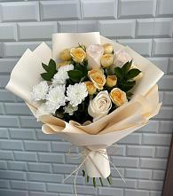 Букет цветов из:  Розы и Хризантемы в Ирклиевская