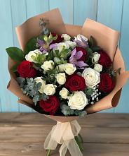 Букет цветов из:  Розы и Альстромерии в Ирклиевская