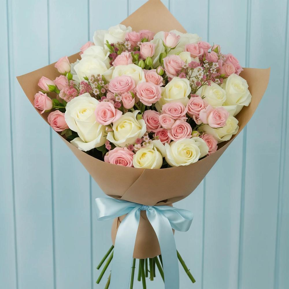 Букет цветов из: Розы в Ирклиевская