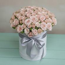 Цветочная композиция из Розы в шляпной коробке в Ирклиевская