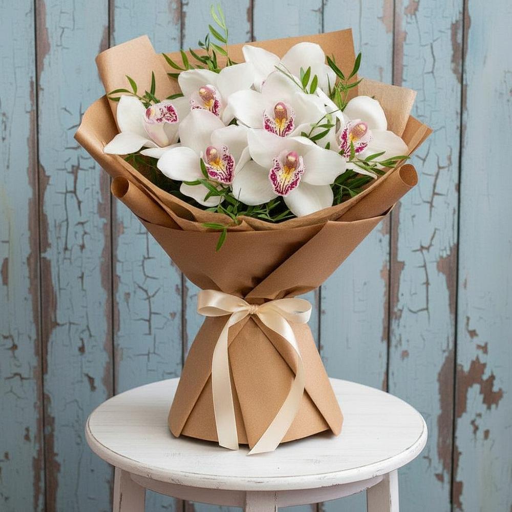 Букет цветов из: Орхидеи и Розы в Ирклиевская
