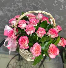 Цветочная композиция из Розы в корзине #REPLACE_PRED# Ирклиевская