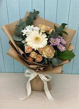Букет цветов из:  Герберы и Хризантемы в Ирклиевская