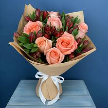 Букет цветов из:  Розы и Альстромерии в Ирклиевская