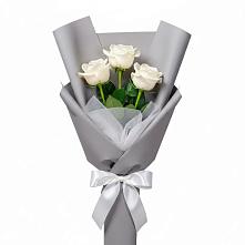 Букет 3 белые розы #REPLACE_PRED# Ирклиевская