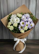 Букет цветов из:  Хризантемы и Розы в Ирклиевская