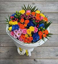 Букет цветов из:  Розы и Хризантемы в Ирклиевская