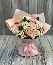 Букет цветов из:  Гвоздики, Розы и Хризантемы в Ирклиевская