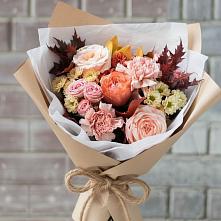 Букет цветов из:  Гвоздики, Хризантемы и Розы в Ирклиевская