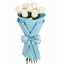 Букет 7 белых роз Проуд в Ирклиевская