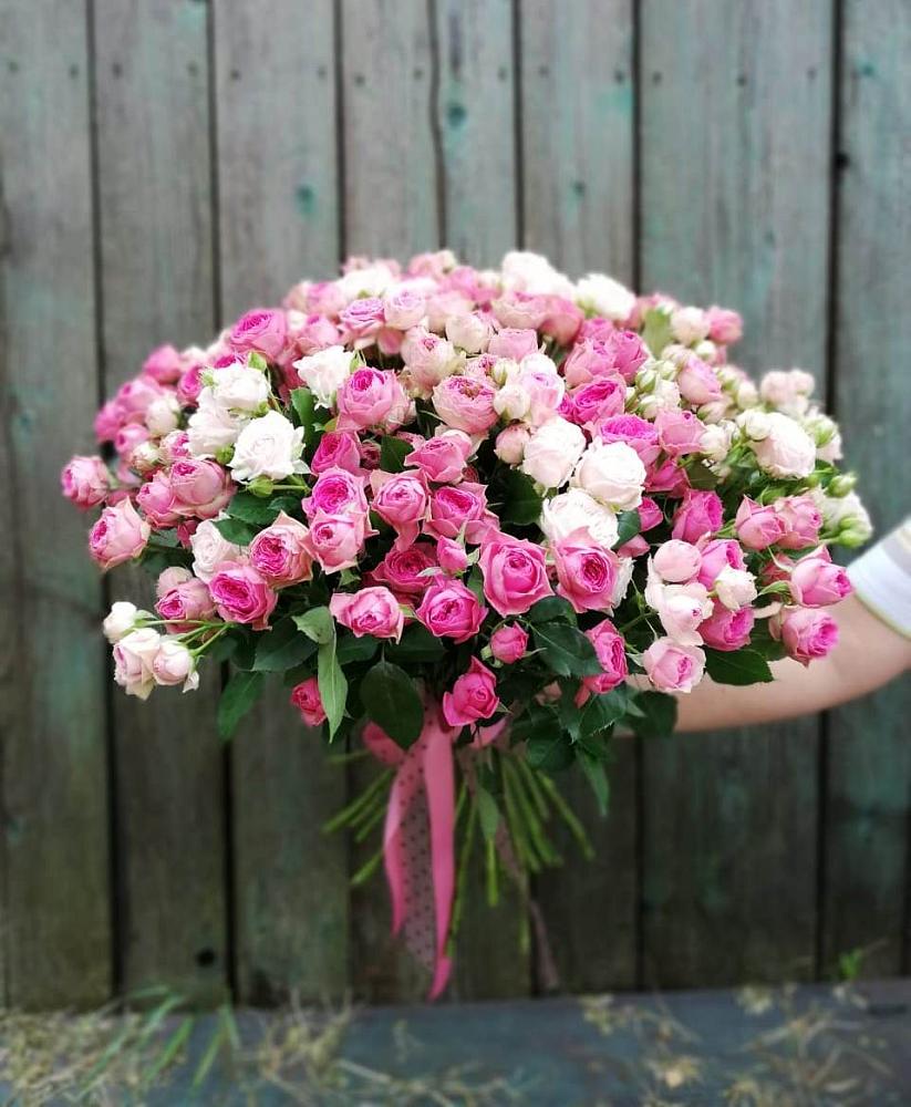 Букет Розовые кустовые розы Натали и Лав Лидия в Ирклиевская