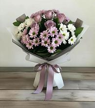 Букет цветов из:  Хризантемы и Розы в Ирклиевская