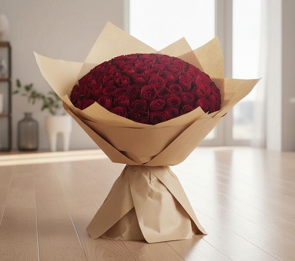 Букет 101 Красная роза в Ирклиевская