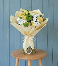 Букет цветов из:  Хризантемы и Розы в Ирклиевская