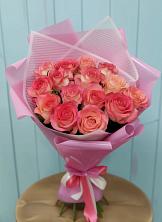 Букет 15 Розовых роз Равель в Ирклиевская